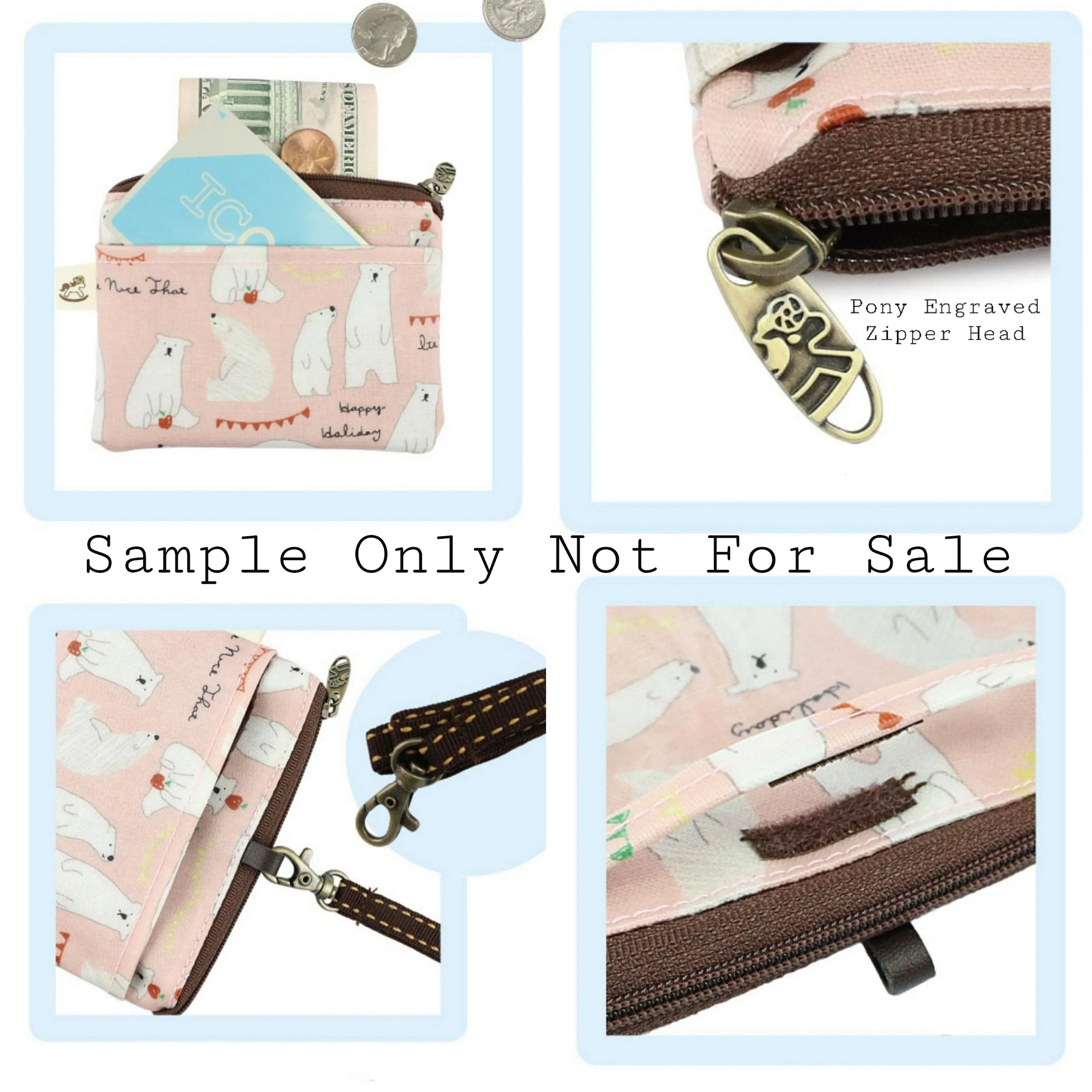 Pink Snow Corgi Card & Coin Purse
