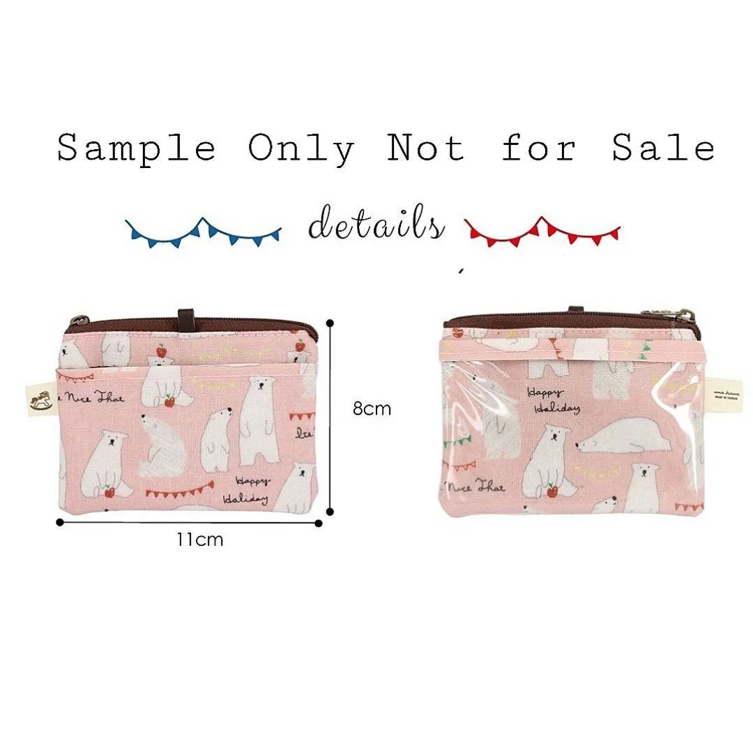 Pink Snow Corgi Card & Coin Purse