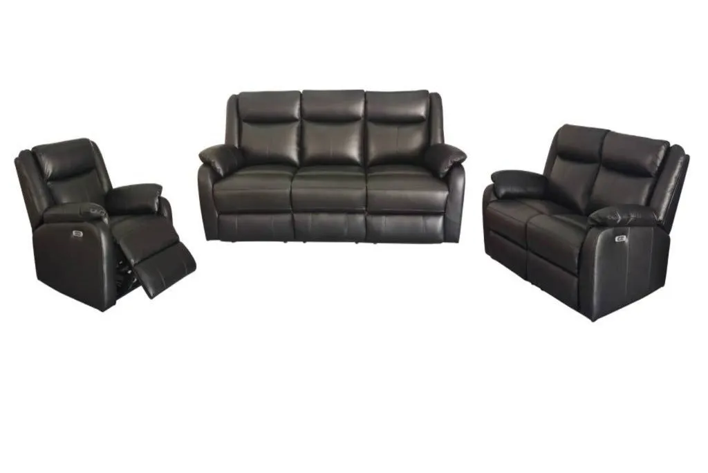 Pinnacle Leather 3ERER ER ER Electric Recliner Kit - Black