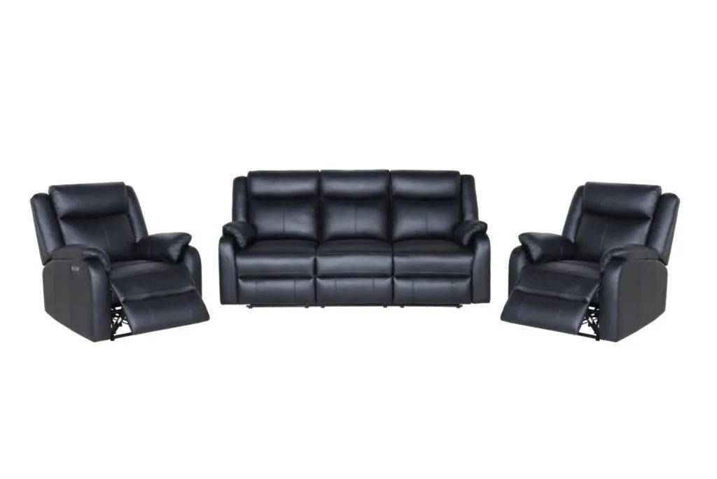 Pinnacle Leather 3ERER ER ER Electric Recliner Kit - Black