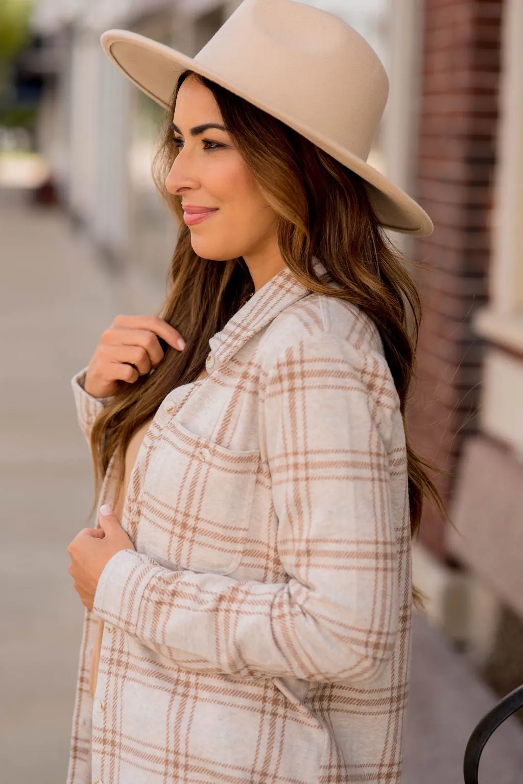 Plaid Marled Lightweight Shacket