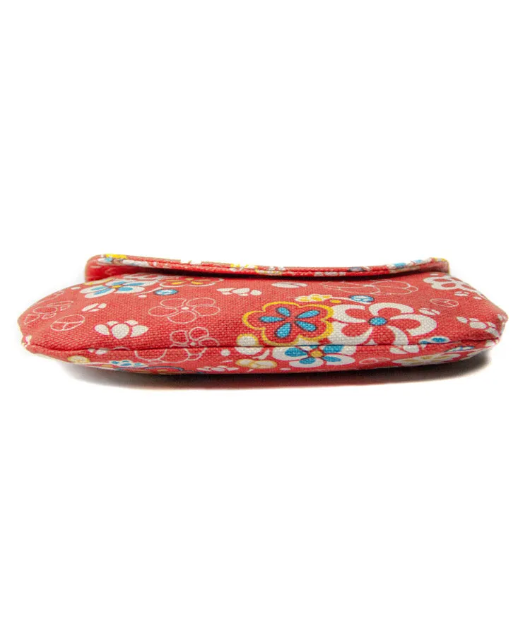 Plum Double Clasp Coin Purse / Gamaguchi Japanese Coin Purse
