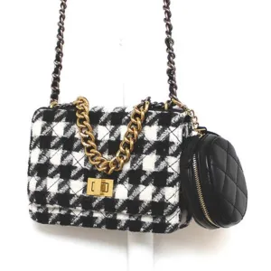 Pochette pied de poule con Borsellino
