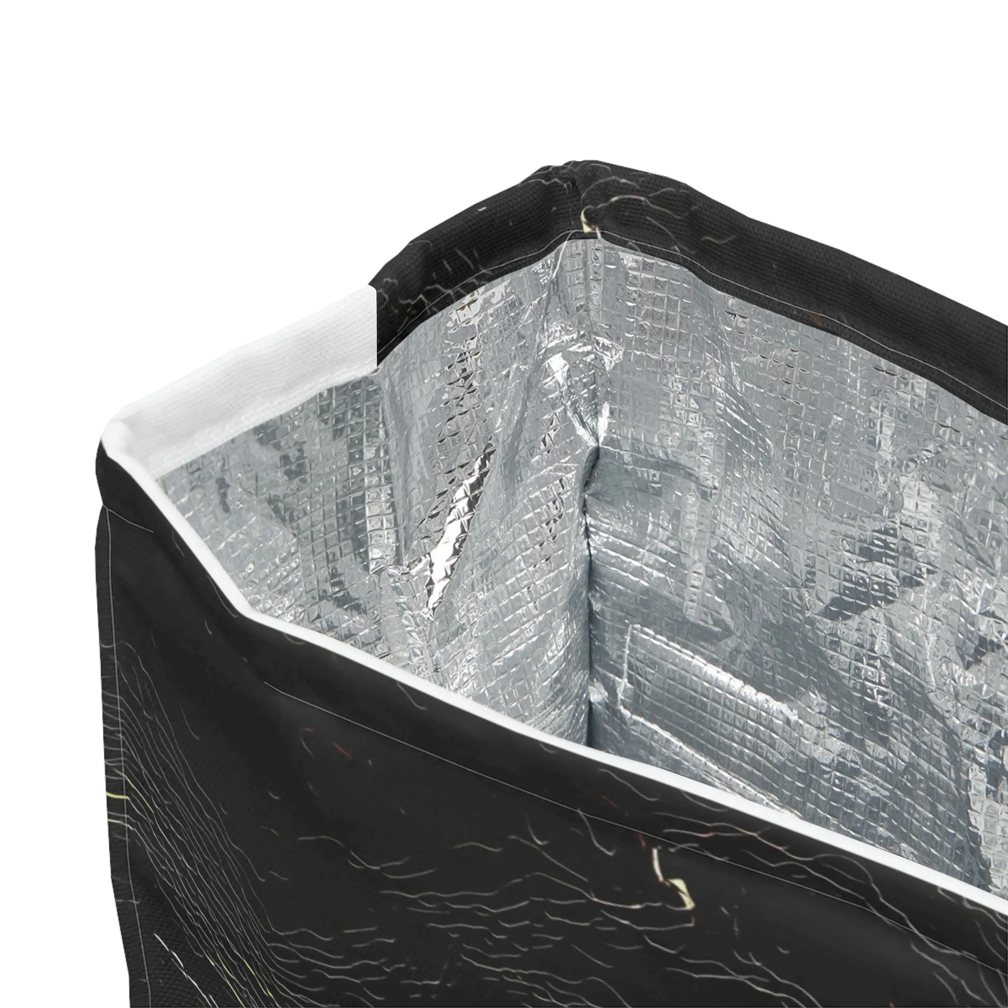 Polyester Lunch Bag ... "Snow Vehicle In Snow Storm At-Rest" ... Circa 12Mar23 ... Central Idaho ... 18-Hours Rendering Time: Original Works ...