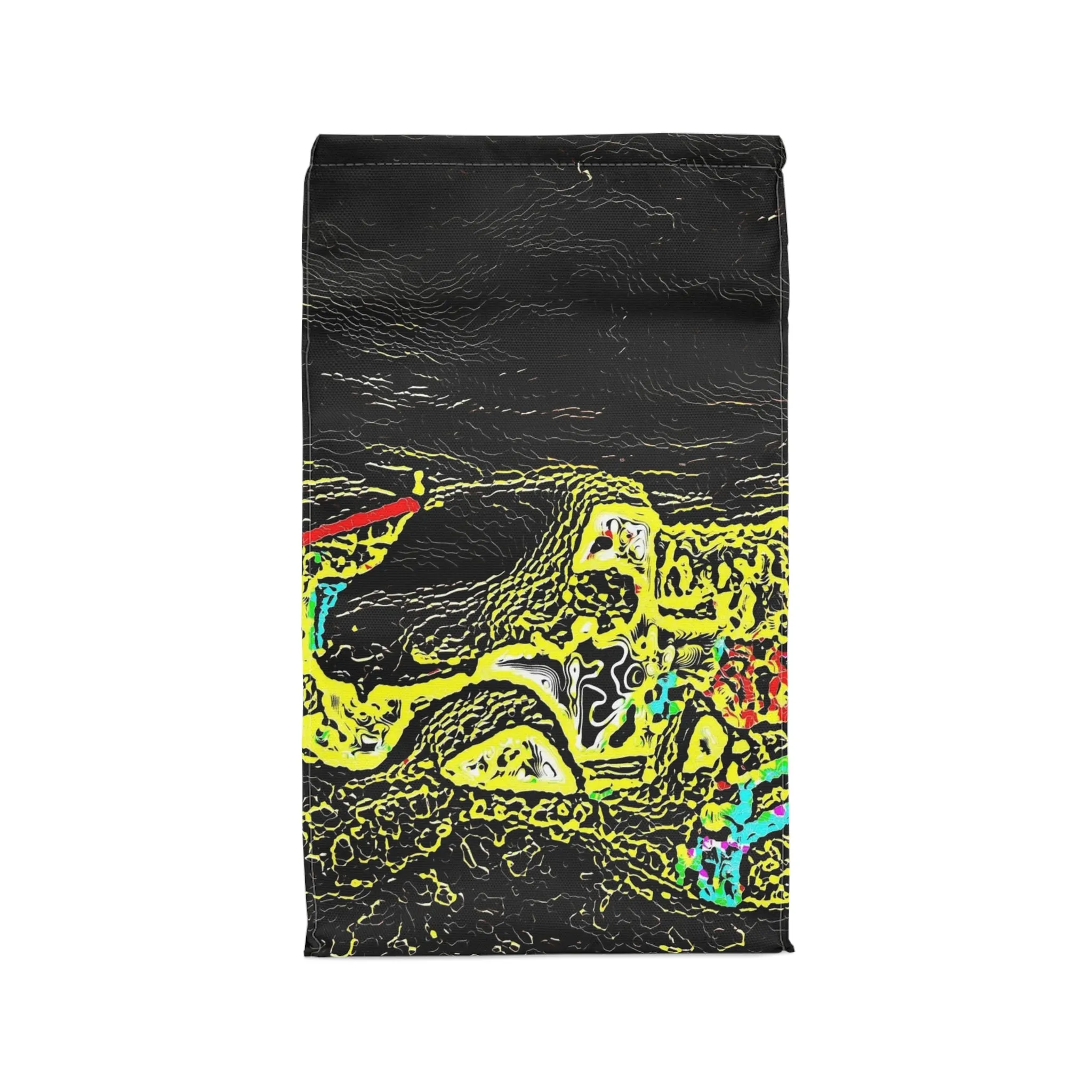 Polyester Lunch Bag ... "Snow Vehicle In Snow Storm At-Rest" ... Circa 12Mar23 ... Central Idaho ... 18-Hours Rendering Time: Original Works ...