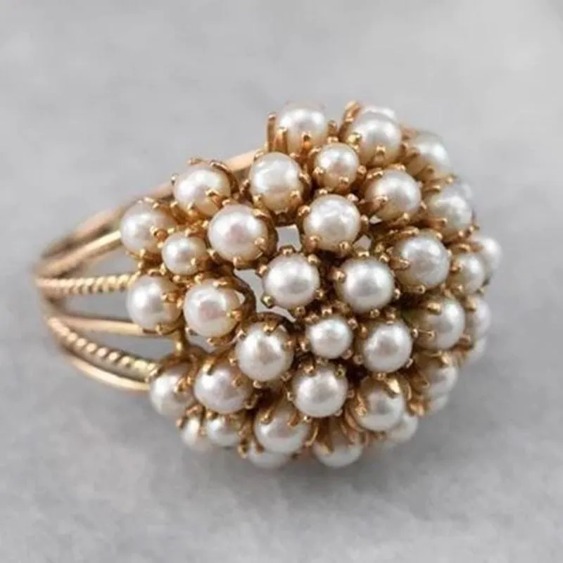 Pre Order:  Hollowed Out Pearl Ring