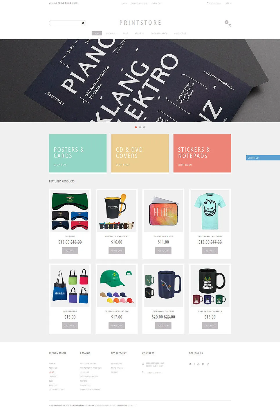 Print Shop Store Shopify Website Design