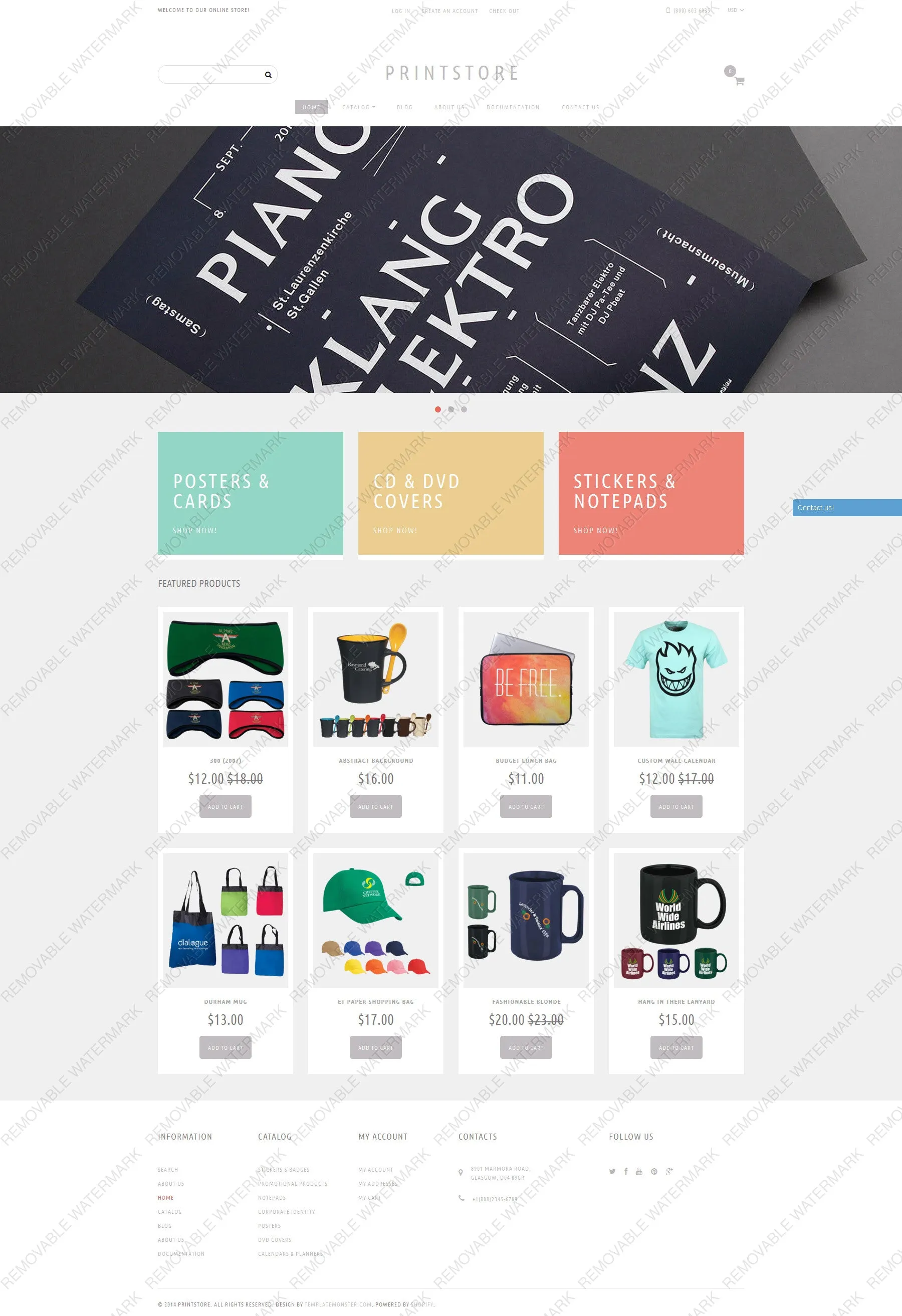 Print Shop Store Shopify Website Design