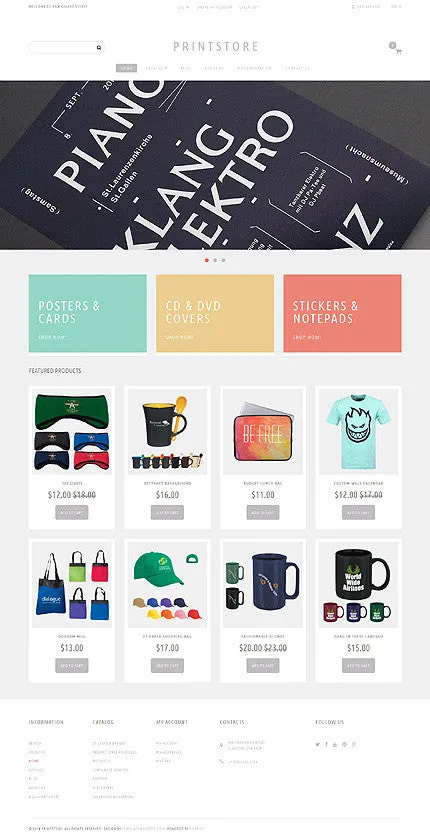 Print Shop Store Shopify Website Design