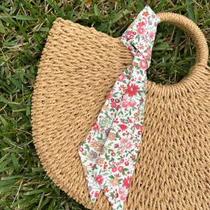 Purse Scarf - Spring Pink Floral Scarf