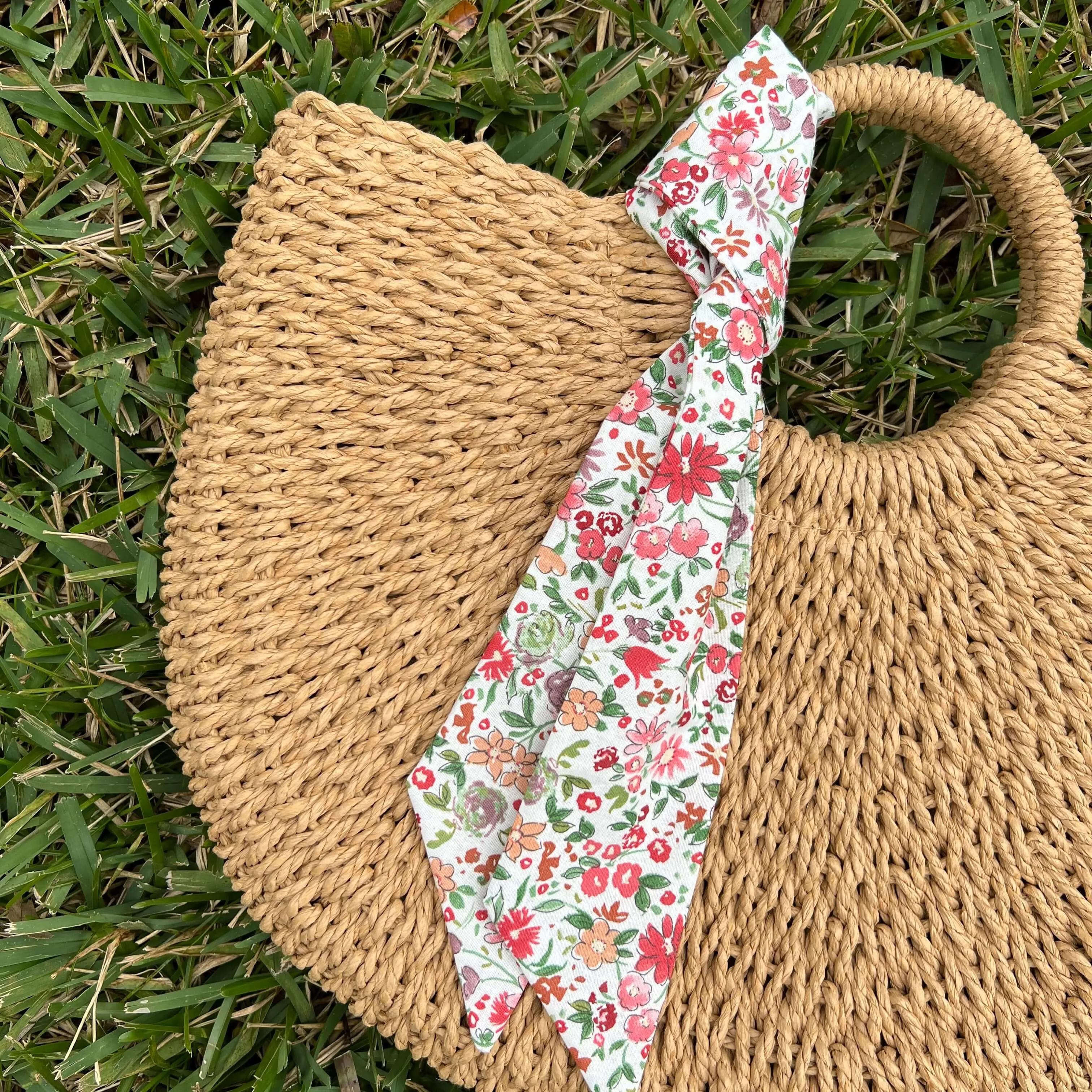 Purse Scarf - Spring Pink Floral Scarf
