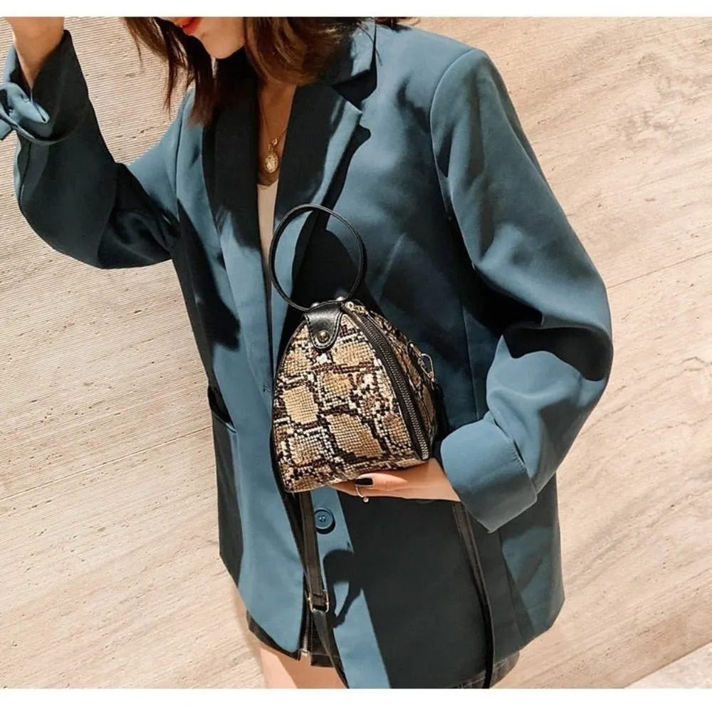 Pyramid Clutch Elegant Ladies Leopard Handbag