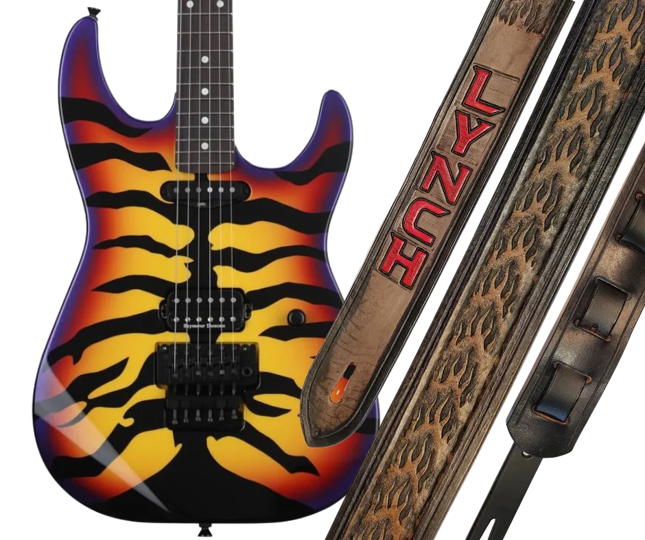 "Into the Fire" Leather Guitar Strap