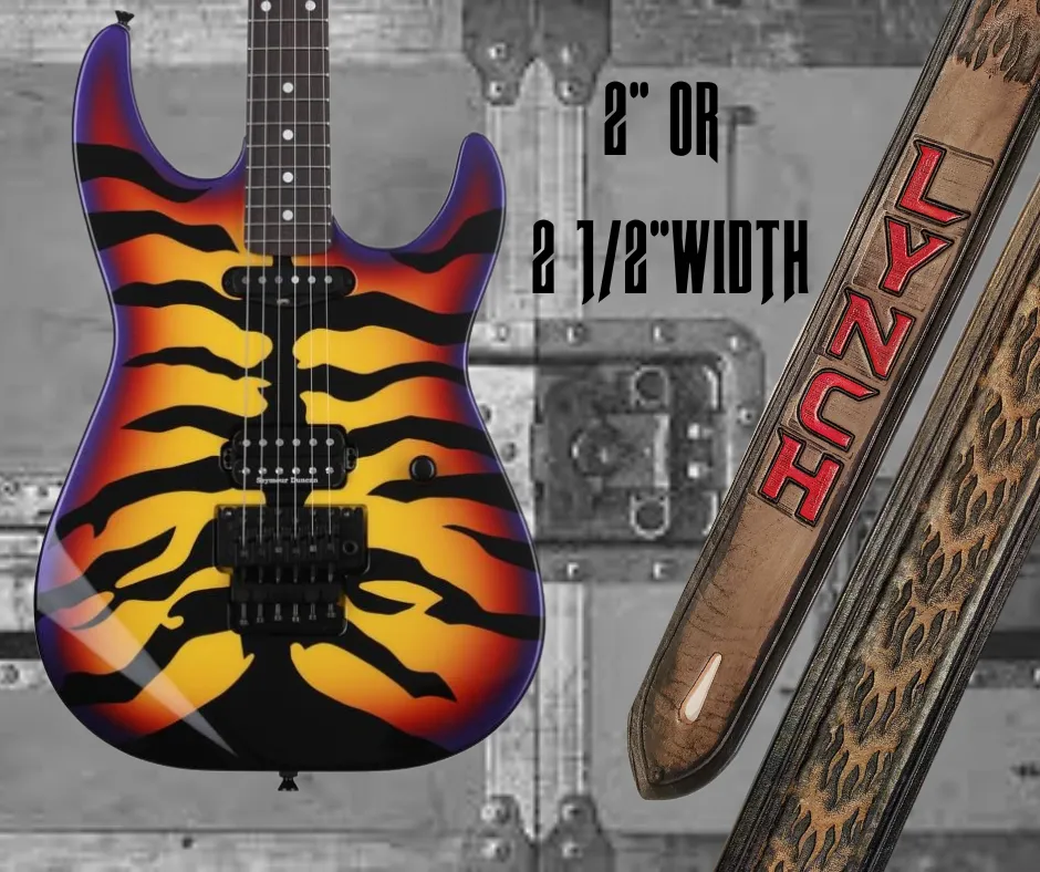 "Into the Fire" Leather Guitar Strap