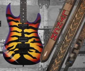 "Into the Fire" Leather Guitar Strap