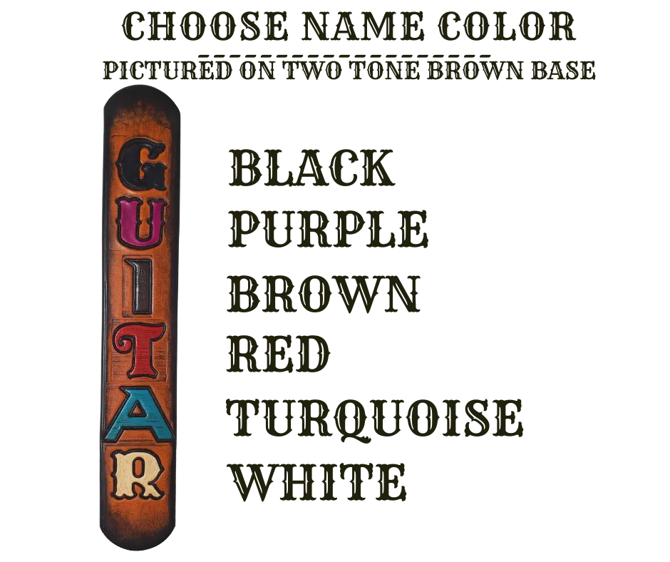 "Into the Fire" Leather Guitar Strap