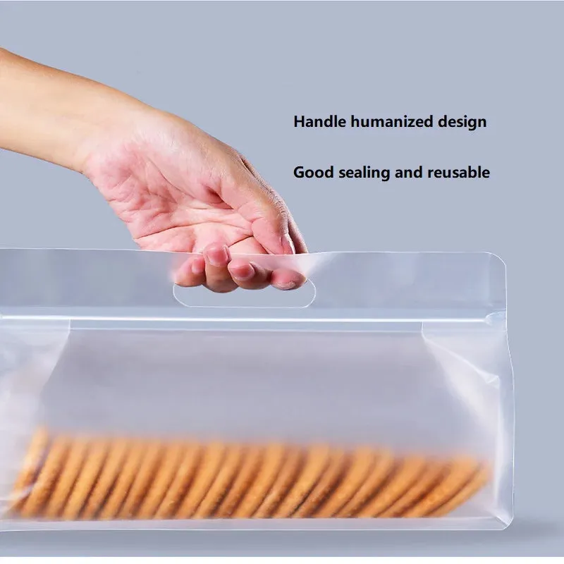 Reusable PEVA Food Bag Freezer Stand Up Food Storage Bag Silicone Bag Leakproof Top Kitchen Organizer BPA Free