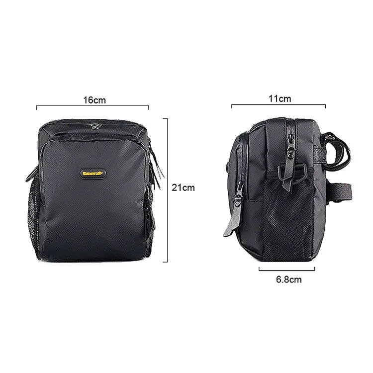 Rhinowalk Bicycle Front Bag Waterproof Handlebar Bag Folding Bike Front Bag Large Capacity Riding Bag(Matt Black)