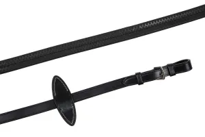 Rubber Reins (no buckle) Organic Tanned - Black