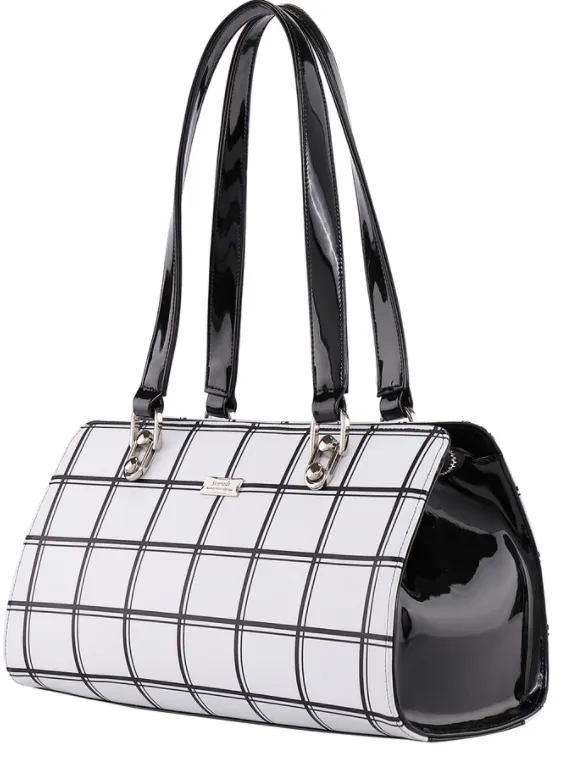 Serenade Checkers Leather Handbag