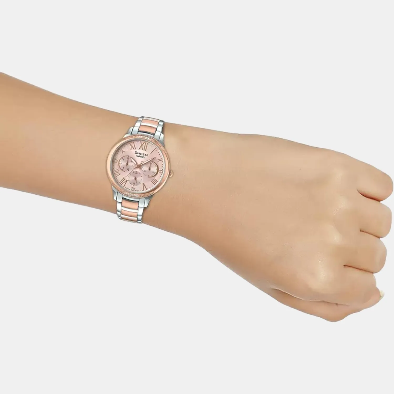 Sheen Women's Chronograph Stainless Steel Watch SX204 - SHE-3058SPG-4AUDR