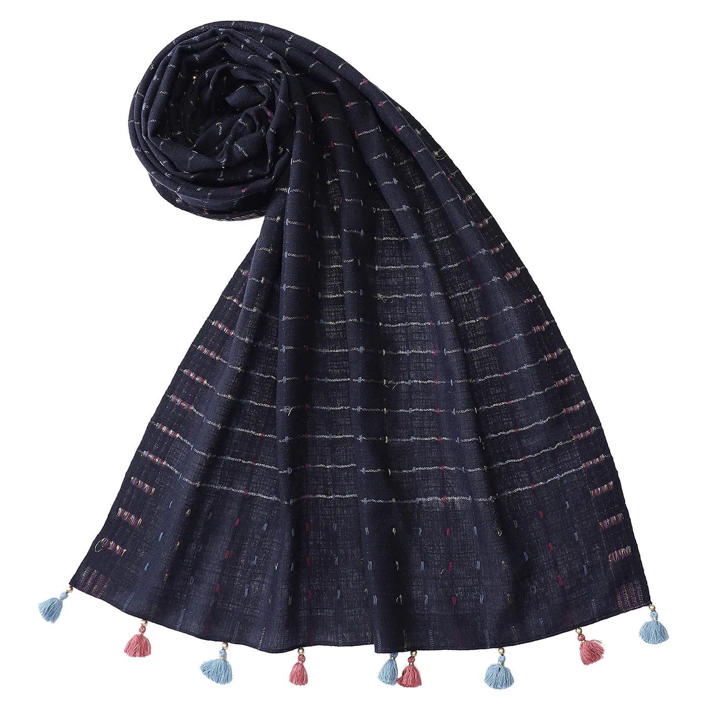 Shining Gold Wool & Lurex Dobby Stole