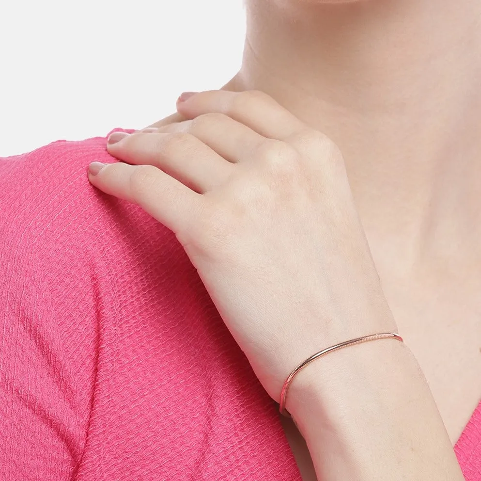 Sleek and Slender Rose Gold Bracelet