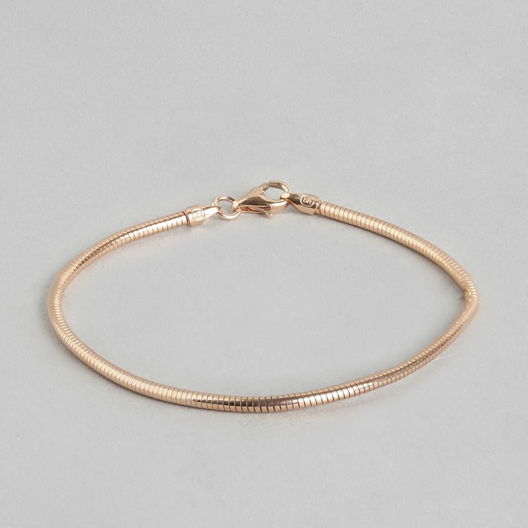 Sleek and Slender Rose Gold Bracelet