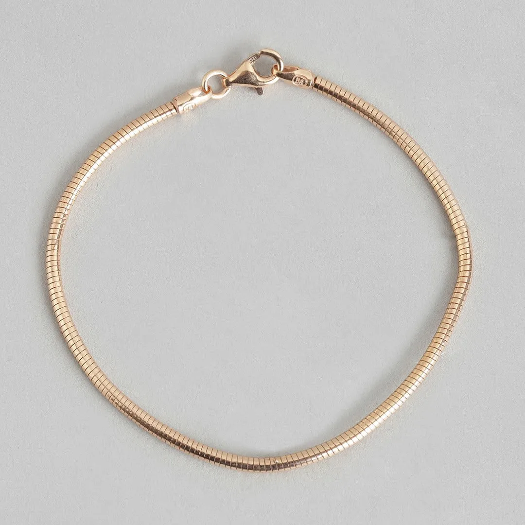 Sleek and Slender Rose Gold Bracelet