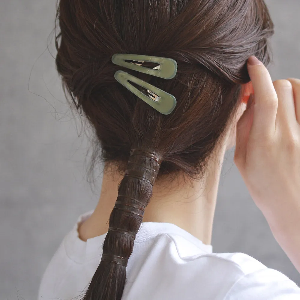 Sleek Muted Tone Snap Clip Set