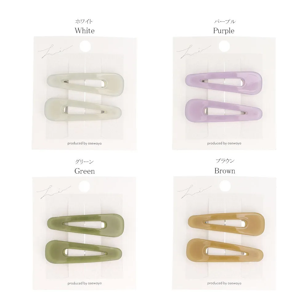 Sleek Muted Tone Snap Clip Set