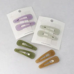 Sleek Muted Tone Snap Clip Set