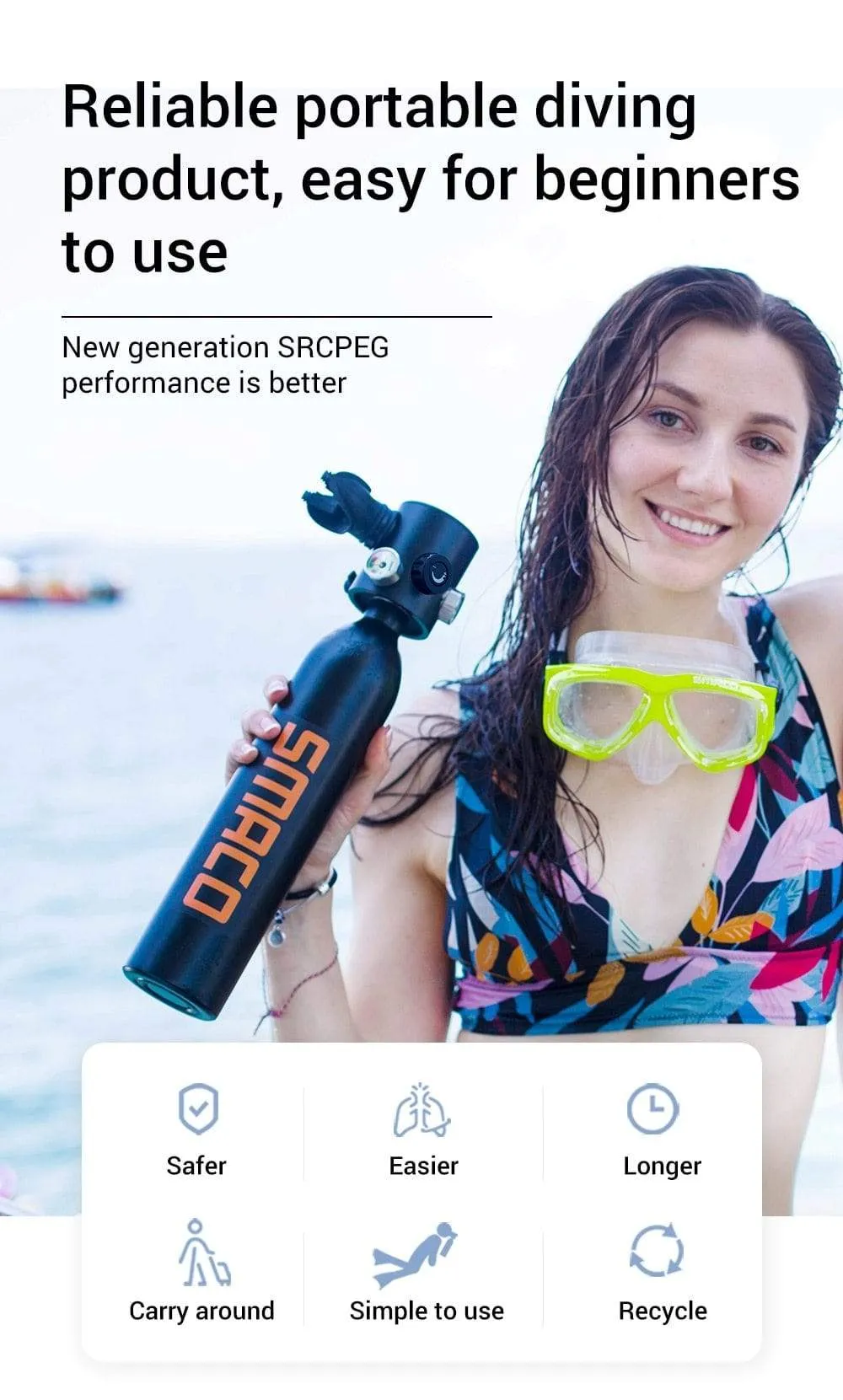 SMACO Diving Oxygen Tank With Pump