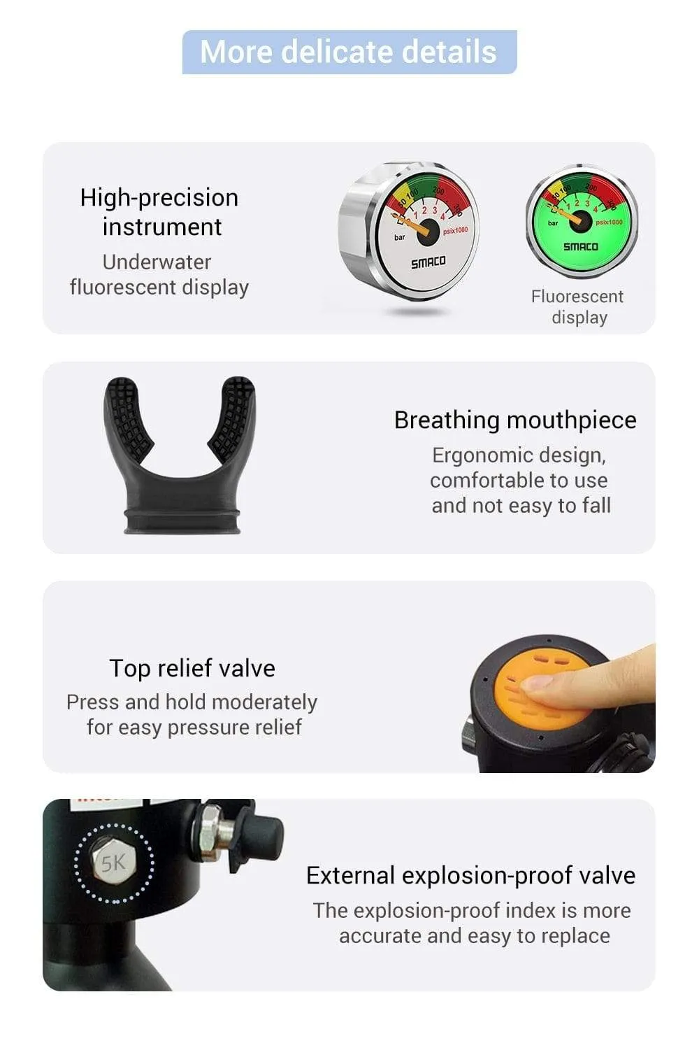 SMACO Diving Oxygen Tank With Pump