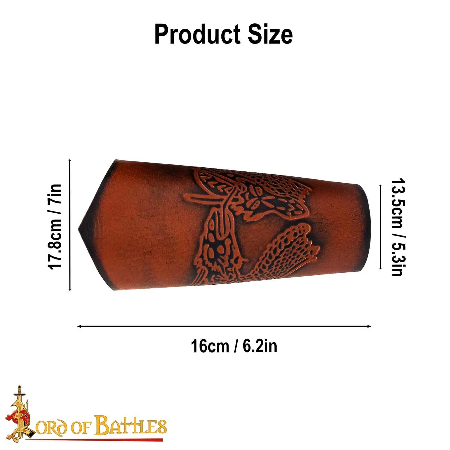 Small Fantasy Dragon Leather Bracers