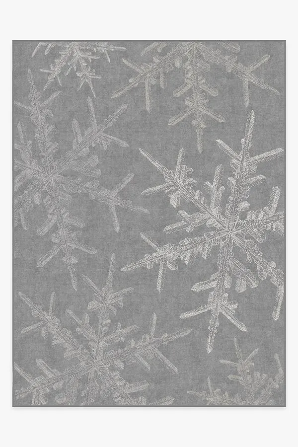 Snowflake Silver Rug