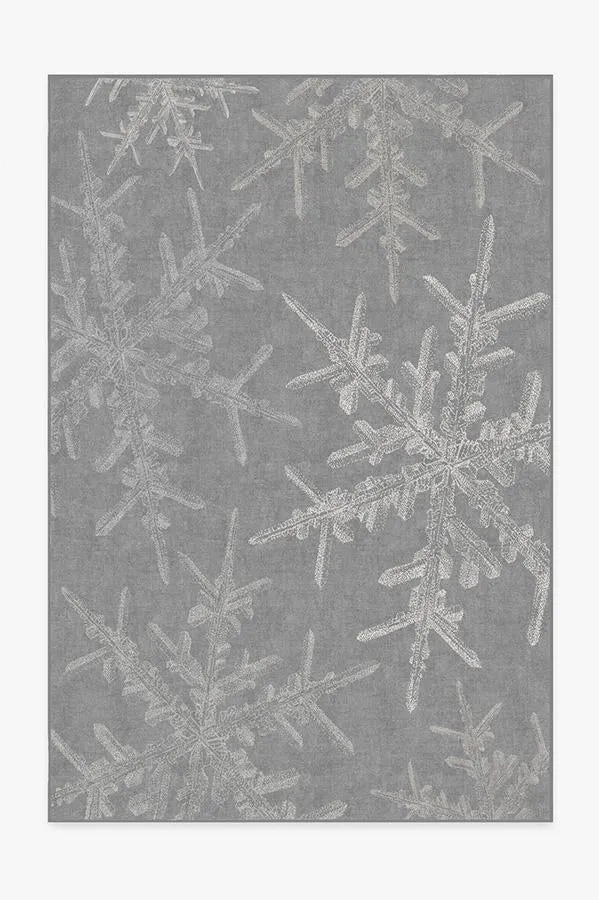 Snowflake Silver Rug