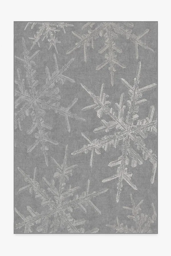 Snowflake Silver Rug