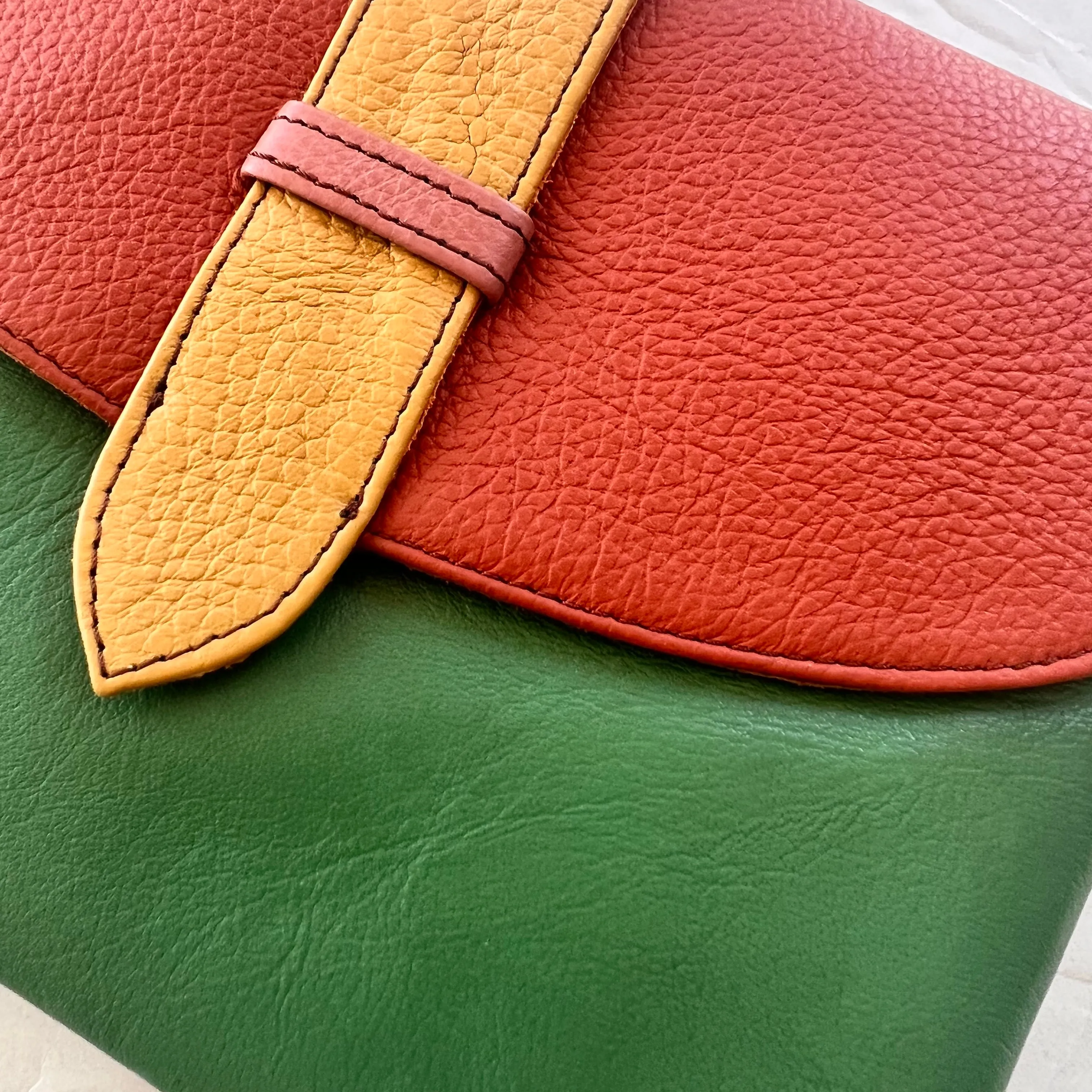 Soruka - Saddle Bag with Wristlet, Seafoam & Ginger
