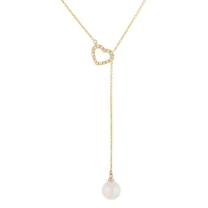 Splendid Pearls 14K Yellow Gold Pearl Pendant HE-228YG