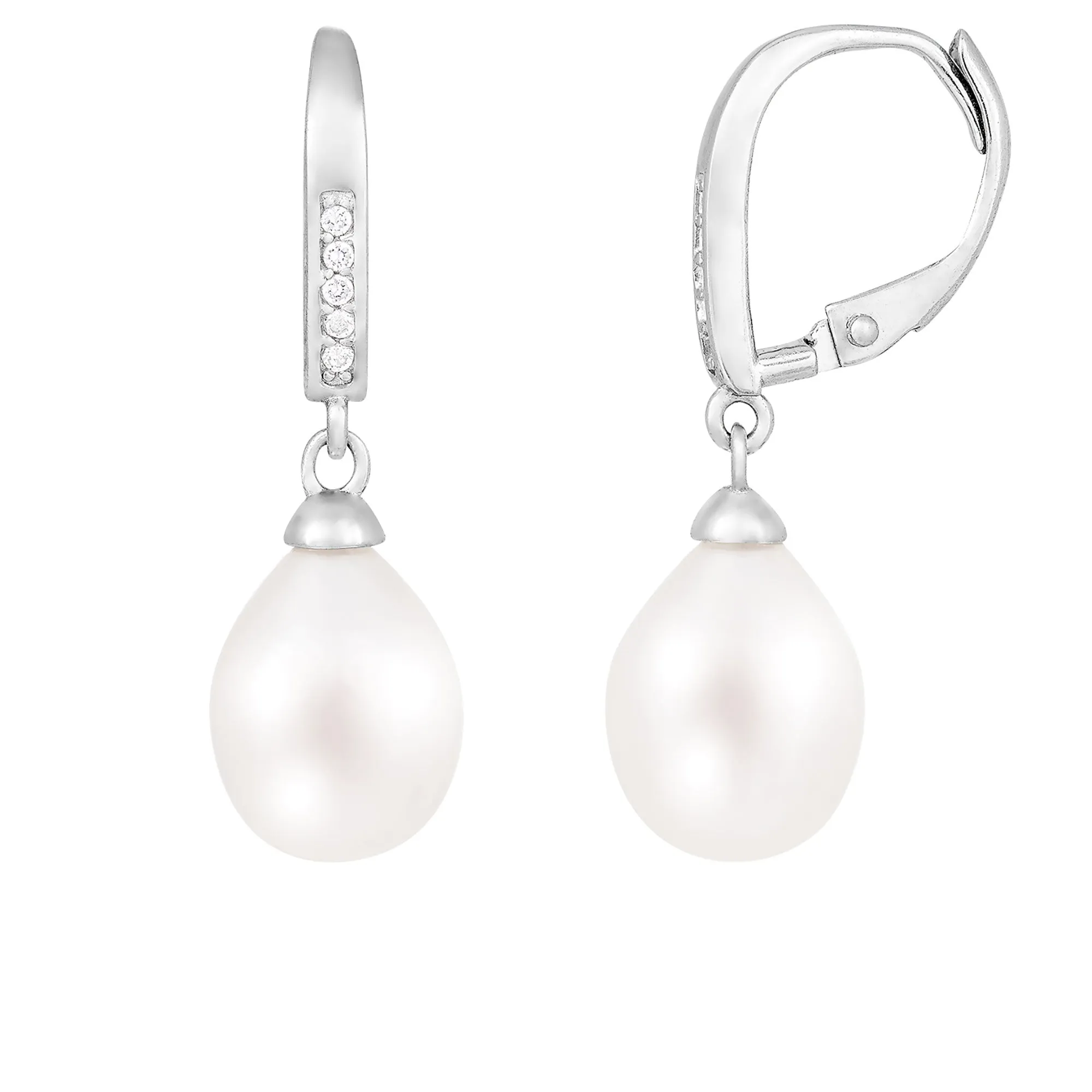 Splendid Pearls Sterling Silver Pearl Earrings ESR-418