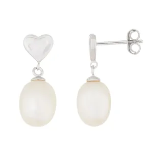 Splendid Pearls Sterling Silver Pearl Earrings ESR-484