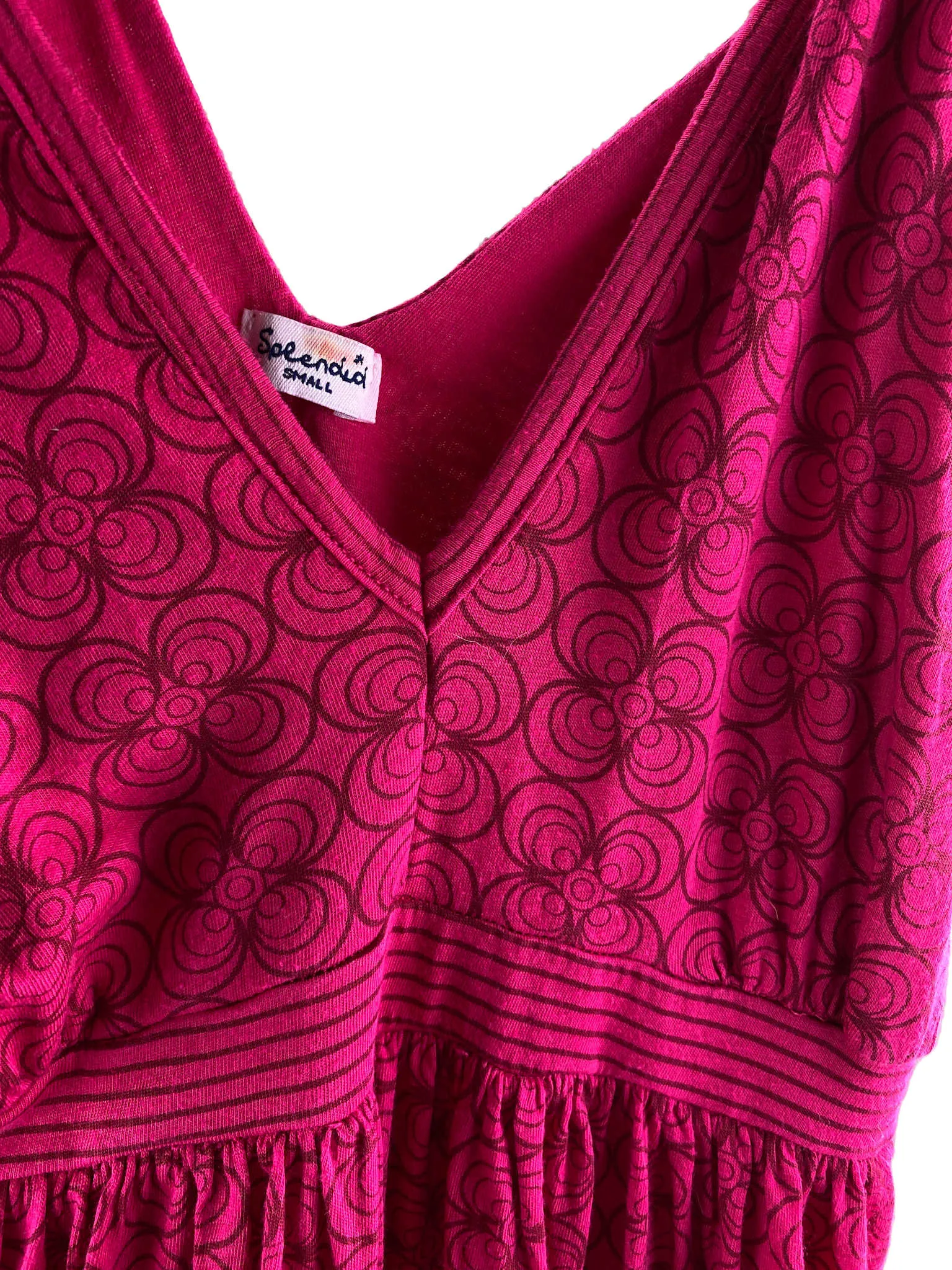 Splendid, Women's Circular Print Knit Dress, Fuchsia, Size S
