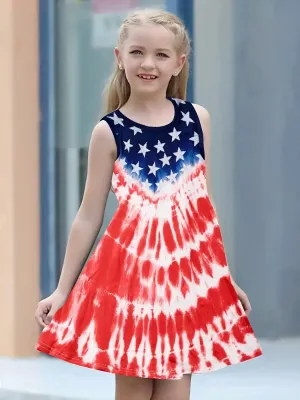 Stars In My Boho Stripes Tie Dye Sundress