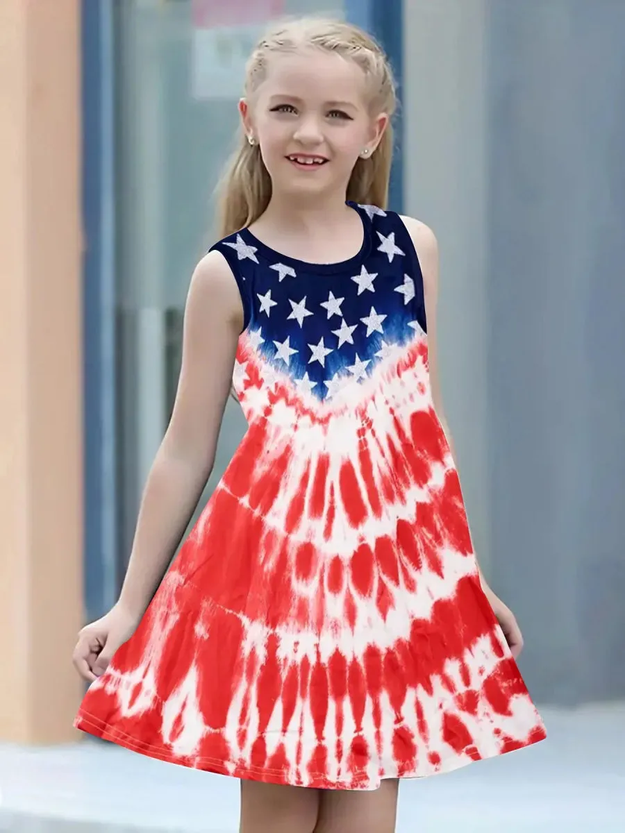 Stars In My Boho Stripes Tie Dye Sundress