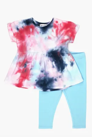 Tie Dye Tropical Sky Legging Set