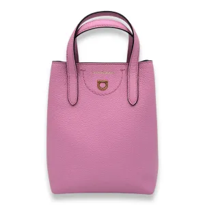 Top Handle Bag Mini Pink in Calfskin, Gold hardware