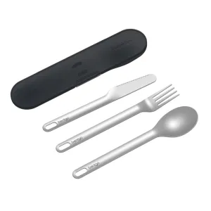 Travel Utensil Set Carbon Black