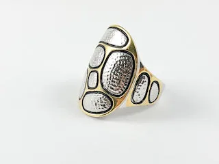 Unique Shell Design Yellow Gold Brass Ring