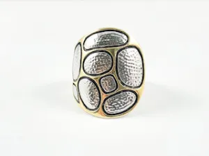 Unique Shell Design Yellow Gold Brass Ring